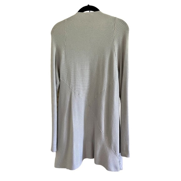 WORTHINGTON, WOMENS GREY, RIBBED, LIGHTWEIGHT SWEATER. KNEE LENGTH. SIZE L - Picture 2 of 5